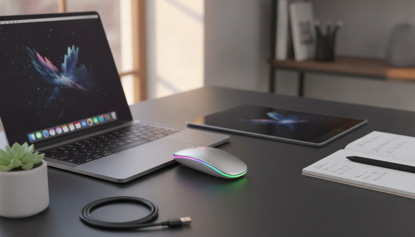 Bluetooth 5.1 Rechargeable Mouse for Mac & iPad