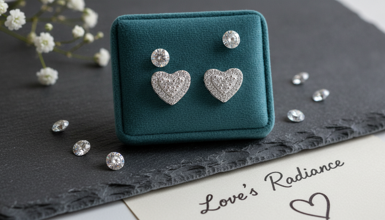 Heart D VVS Moissanite Stud Earrings: Sparkle & Care