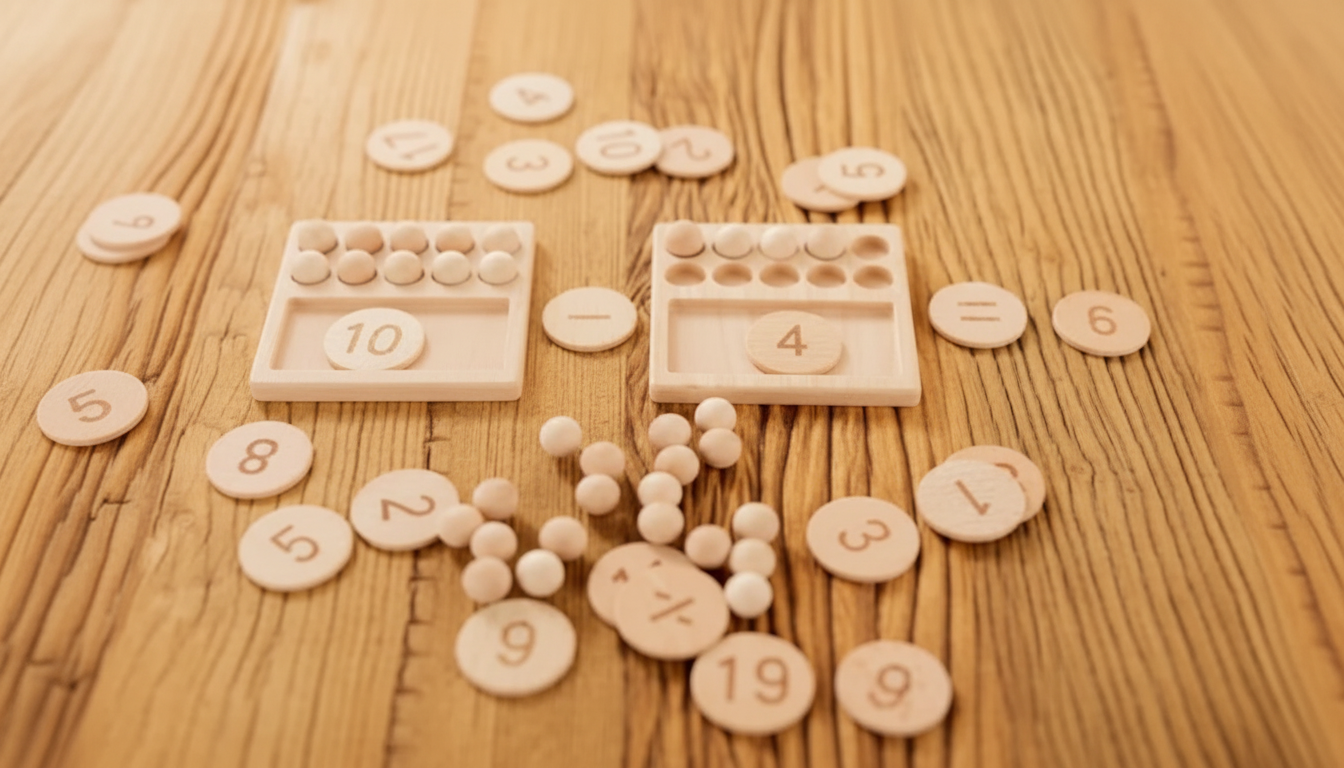 Montessori Wooden Arithmetic Board for Early Math Skills