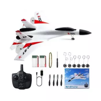 SU-27 RC Glider for Kids: 2.4G Control + 2 Batteries